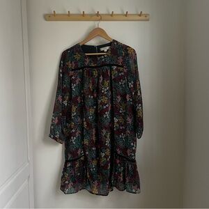 LOFT Multicolor Floral Dress
